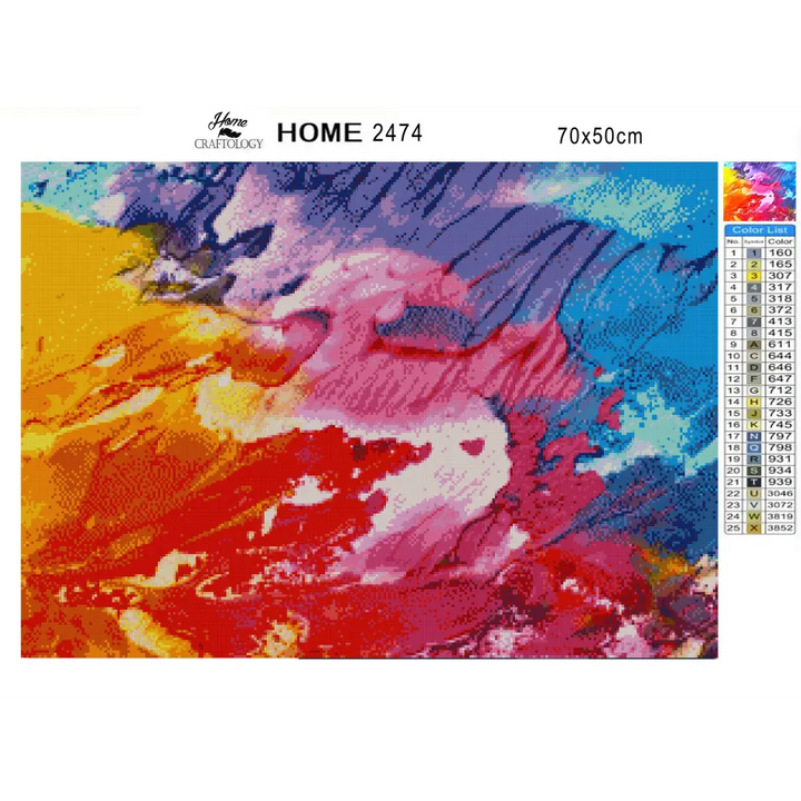 Textured Paint Abstract - Premium Diamond Painting Kit - Diamond Painting Kit