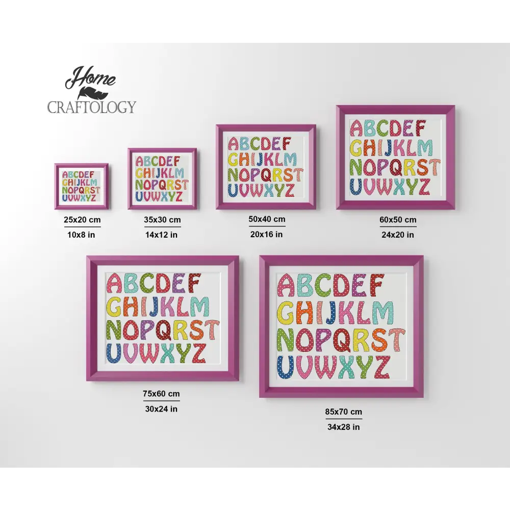 The Alphabets - Premium Diamond Painting Kit - Diamond Painting Kit