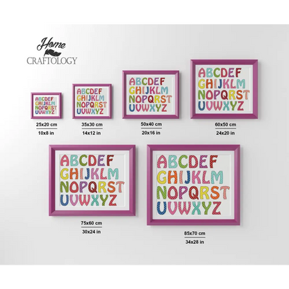 The Alphabets - Premium Diamond Painting Kit - Diamond Painting Kit