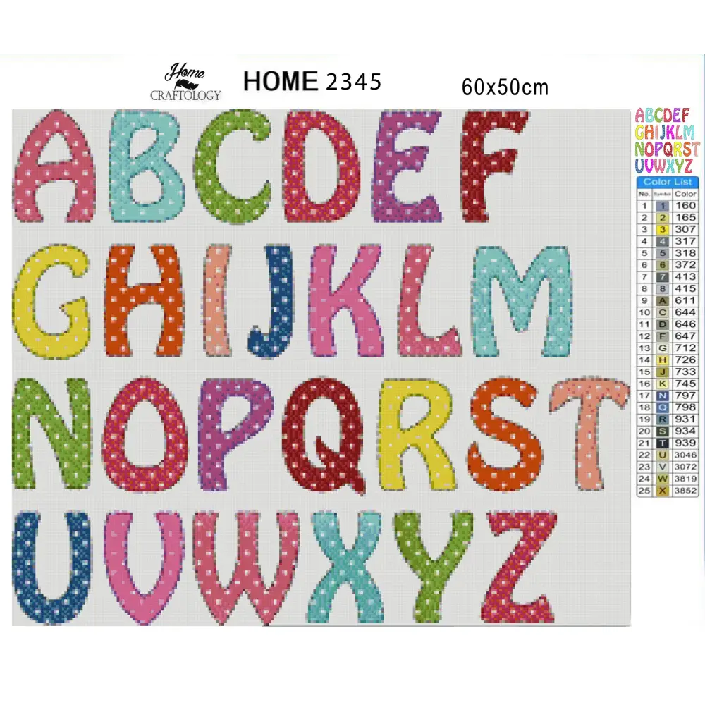 The Alphabets - Premium Diamond Painting Kit - Diamond Painting Kit