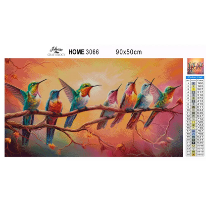 The Hummingbirds - Premium Diamond Painting Kit - Diamond Painting Kit