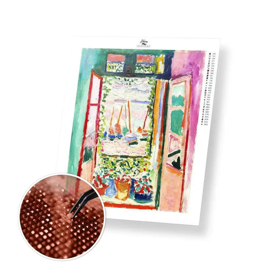 The Open Window - Premium Diamond Painting Kit - 40x50cm / 16x20’’ / Square (Most Popular) - Diamond Painting Kit