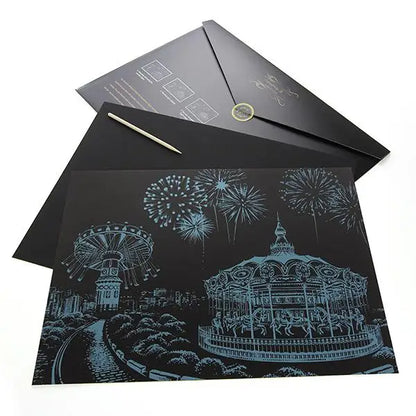 Theme Park - Scratch Painting Kit - Scratch Painting