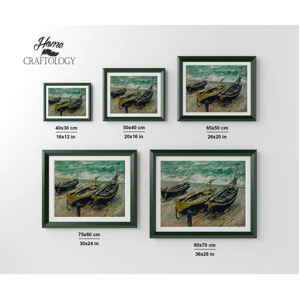 Three Fishing Boats - Premium Diamond Painting Kit - Diamond Painting Kit
