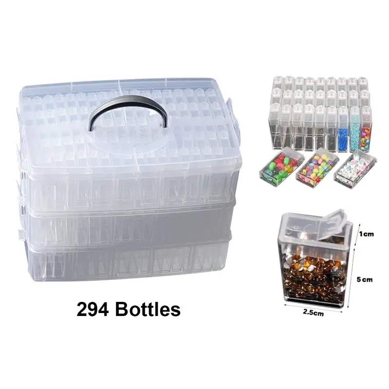 Three Layer Diamond Painting Storage Box - 294 Bottles - Diamond Painting Accessory