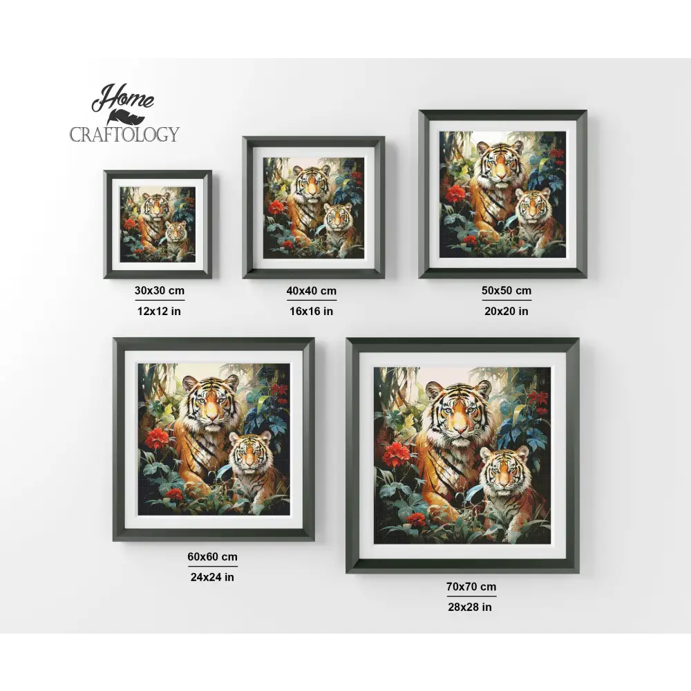 Tigers in the Forest - Exclusive Premium Diamond Painting Kit - Diamond Painting Kit
