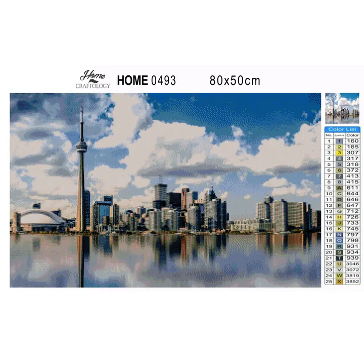 Toronto Skyline - Premium Diamond Painting Kit - Diamond Painting Kit