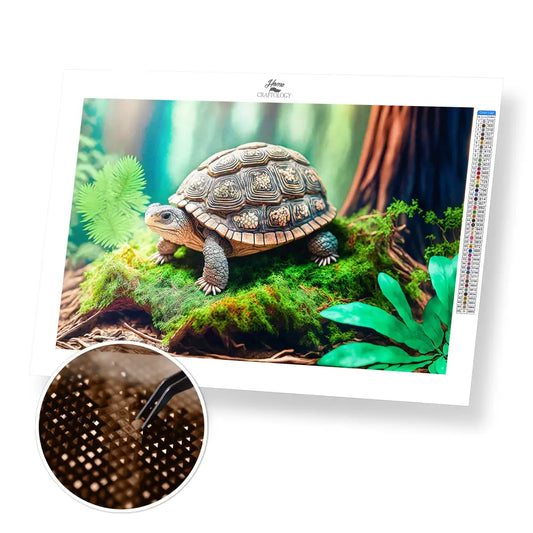 Tortoise - Premium Diamond Painting Kit - 45x30cm / 18x12’’ / Square (Most Popular) - Diamond Painting Kit