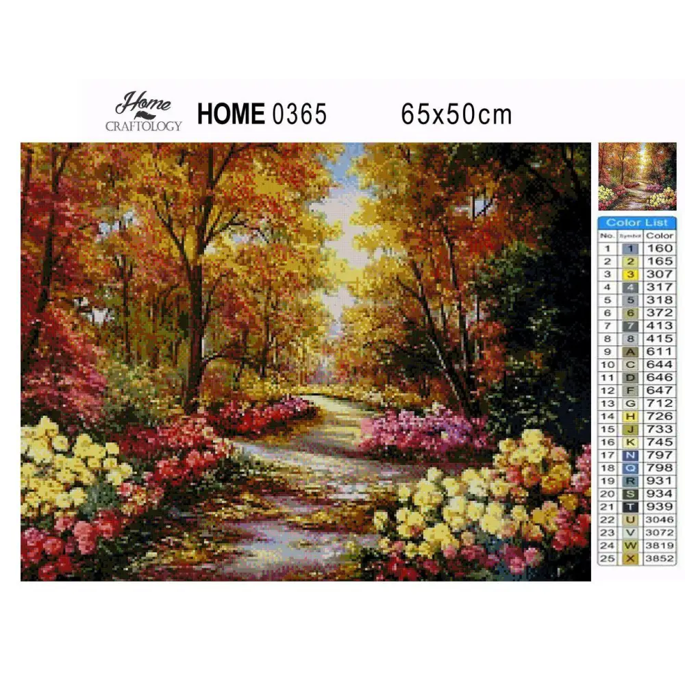 Trees and Flowers - Premium Diamond Painting Kit - Diamond Painting Kit
