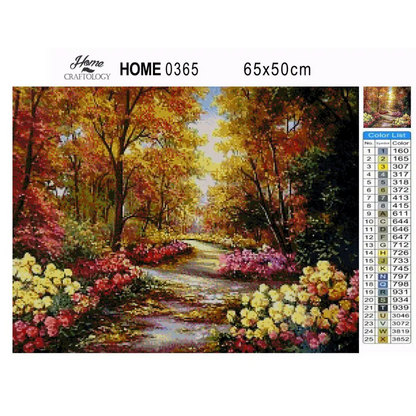Trees and Flowers - Premium Diamond Painting Kit - Diamond Painting Kit