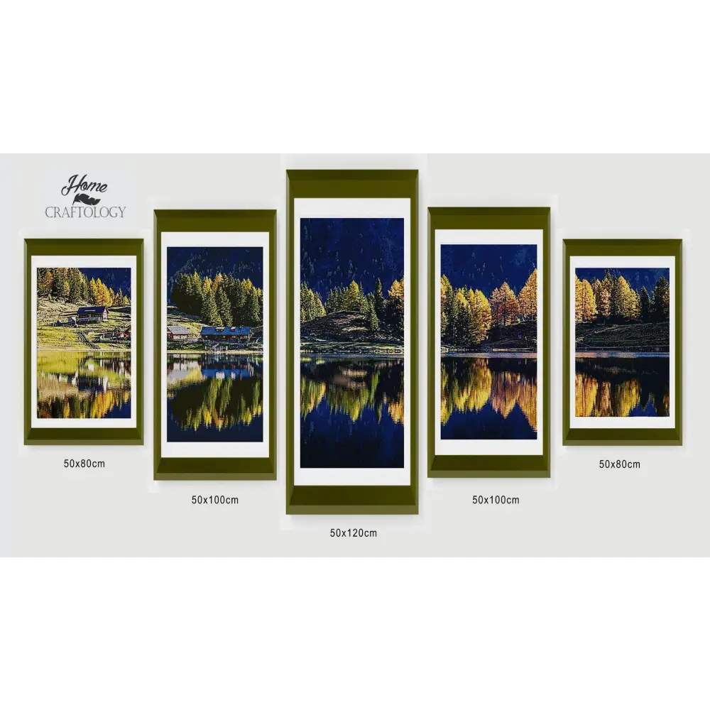 Trees Reflection Panel - Diamond Painting Panels - Large / Square - Diamond Painting Cross Stitch