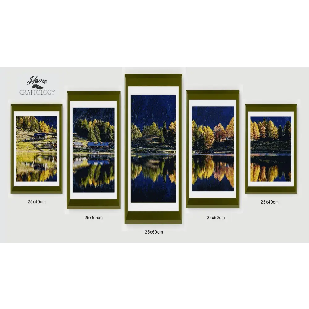 Trees Reflection Panel - Diamond Painting Panels - Small / Square - Diamond Painting Cross Stitch