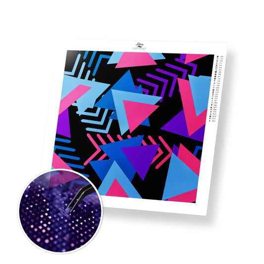 Triangle Abstract - Premium Diamond Painting Kit - 20x20cm / 8x8’’ / Square (Most Popular) - Diamond Painting Kit