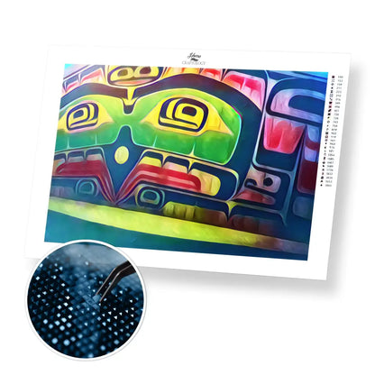Tribal Artwork - Premium Diamond Painting Kit - 40x30cm / 16x12’’ / Square (Most Popular) - Diamond Painting Kit