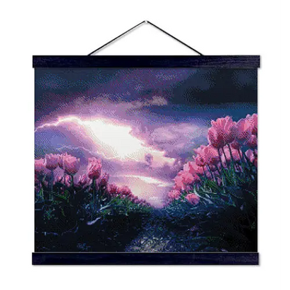 Tulips in the Storm - Exclusive Premium Diamond Painting Kit - Diamond Painting Kit