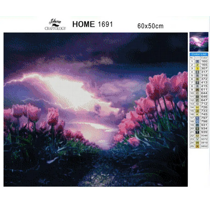 Tulips in the Storm - Exclusive Premium Diamond Painting Kit - Diamond Painting Kit