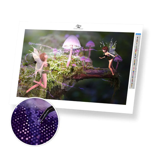 Two Fairies- Premium Diamond Painting Kit - 45x30cm / 18x12’’ / Square (Most Popular) - Diamond Painting Kit