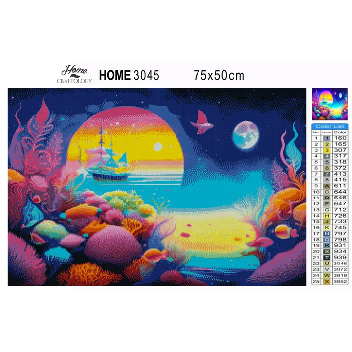 Under and Over the Sea - Premium Diamond Painting Kit - Diamond Painting Kit