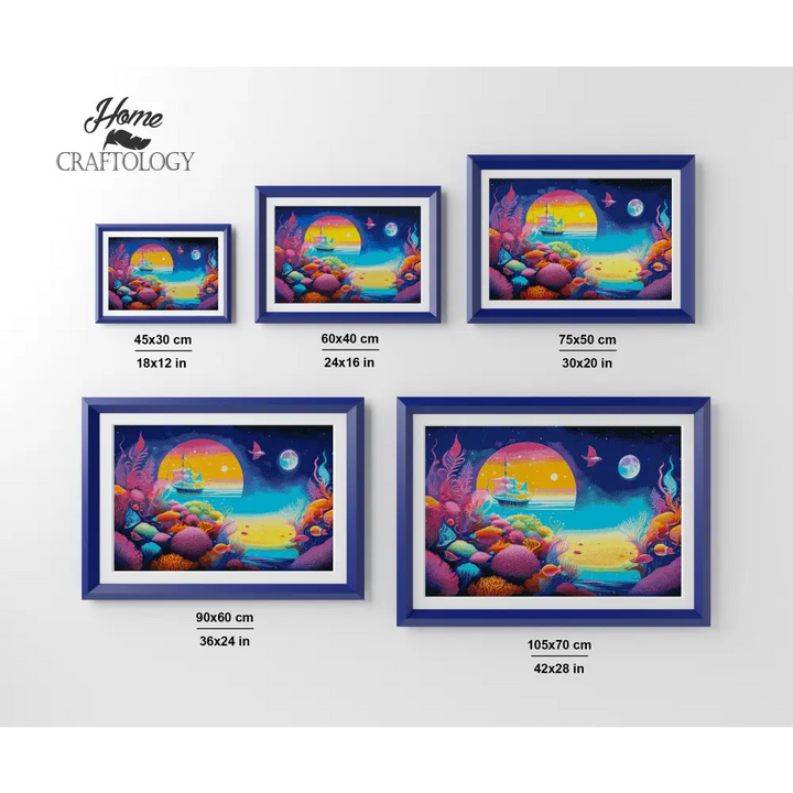 Under and Over the Sea - Premium Diamond Painting Kit - Diamond Painting Kit