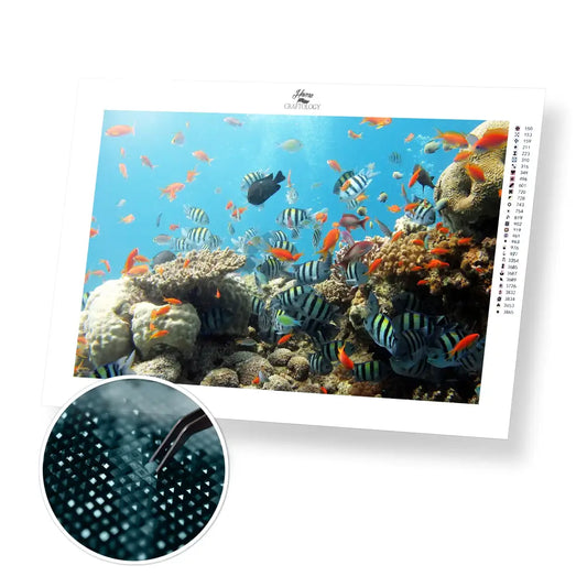 Underwater Traffic - Premium Diamond Painting Kit - 45x30cm / 18x12’’ / Square (Most Popular) - Diamond Painting Kit