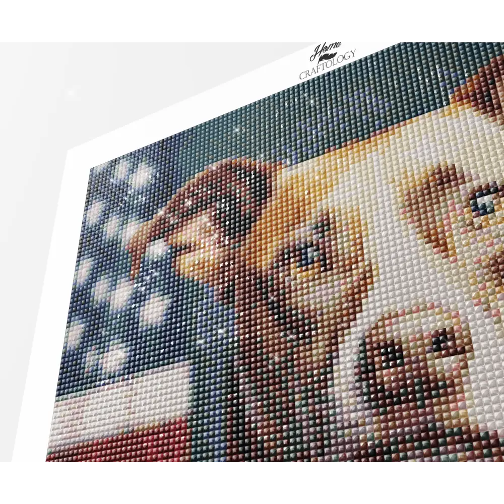 USA Dog - Exclusive Premium Diamond Painting Kit - Diamond Painting Kit