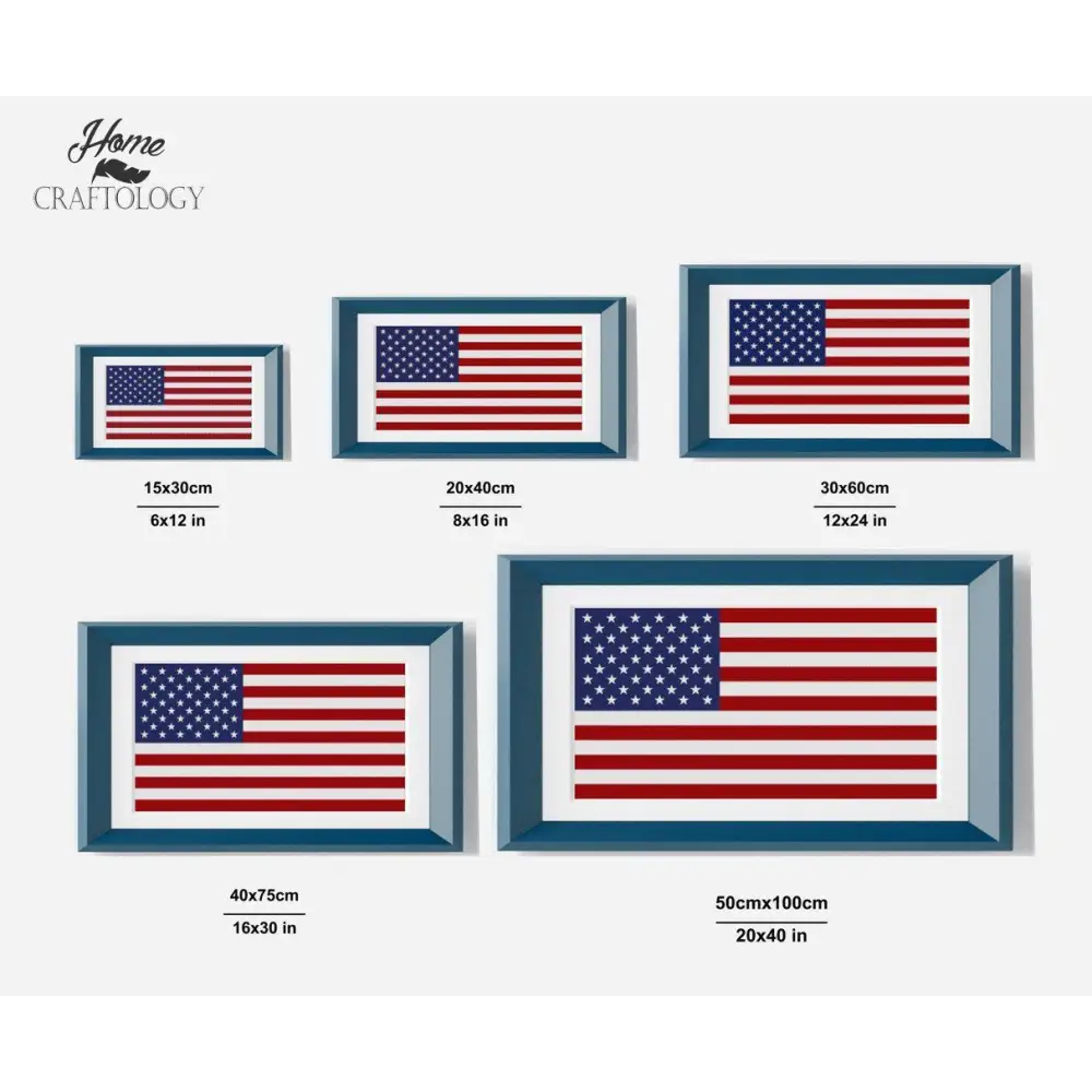 USA Flag - Diamond Painting Kit - Home Craftology