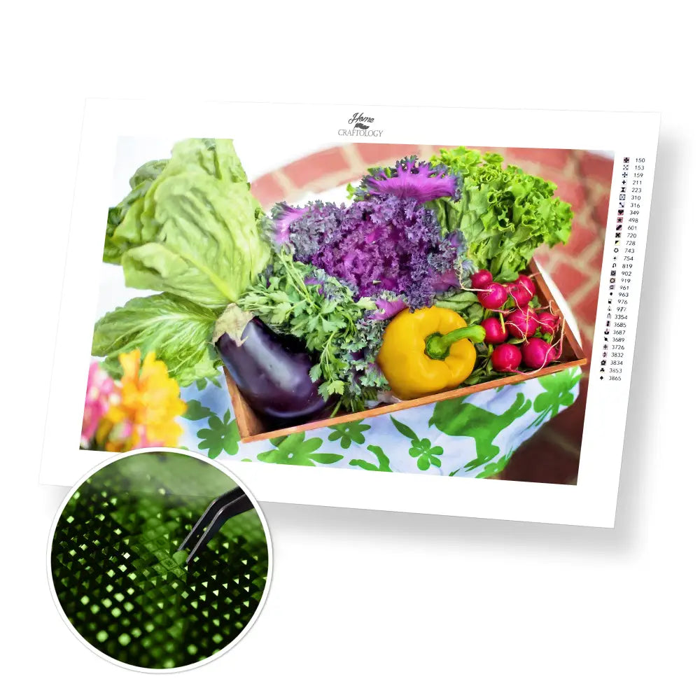 Vegetables - Premium Diamond Painting Kit - 45x30cm / 18x12’’ / Square (Most Popular) - Diamond Painting Kit