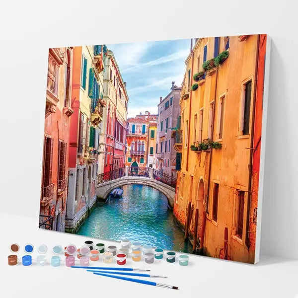 Venice Canal Kit - Paint By Numbers - 30x40cm / 12x16’’ / No Frame - Paint By Numbers