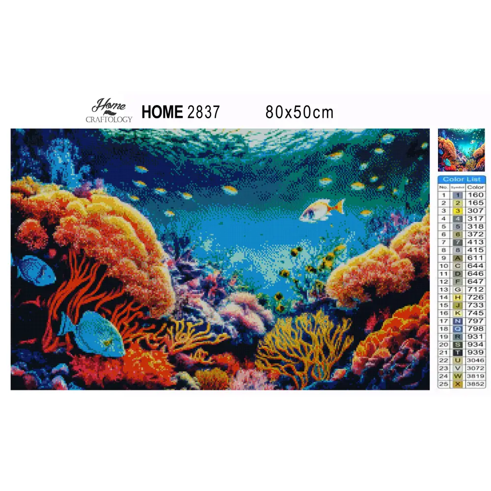 Vibrant Corals - Premium Diamond Painting Kit - Diamond Painting Kit