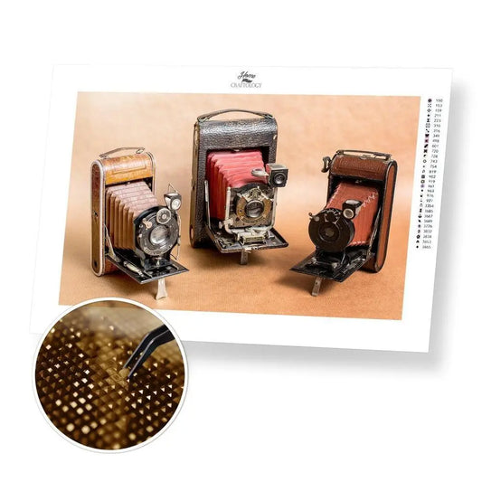 Vintage Cameras - Diamond Painting Kit - Home Craftology