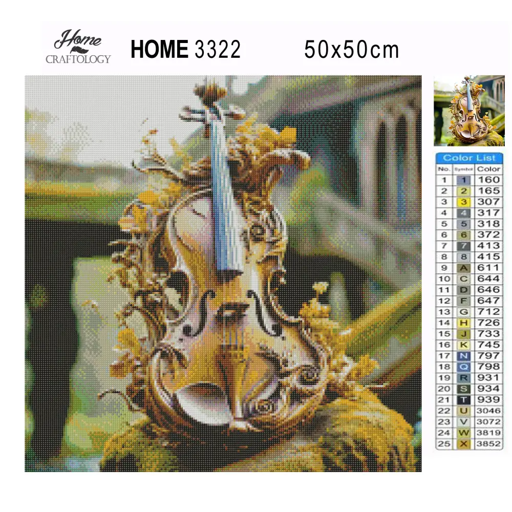 Violin with Branches - Exclusive Premium Diamond Painting Kit - Diamond Painting Kit