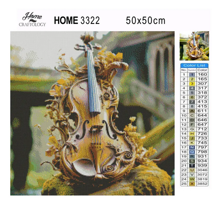 Violin with Branches - Exclusive Premium Diamond Painting Kit - Diamond Painting Kit