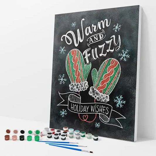 Warm and Fuzzy Kit - Paint By Numbers - 30x40cm / 12x16’’ / No Frame - Paint By Numbers