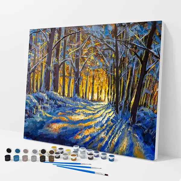 Warm Winter Forest Kit - Paint By Numbers - 30x40cm / 12x16’’ / No Frame - Paint By Numbers