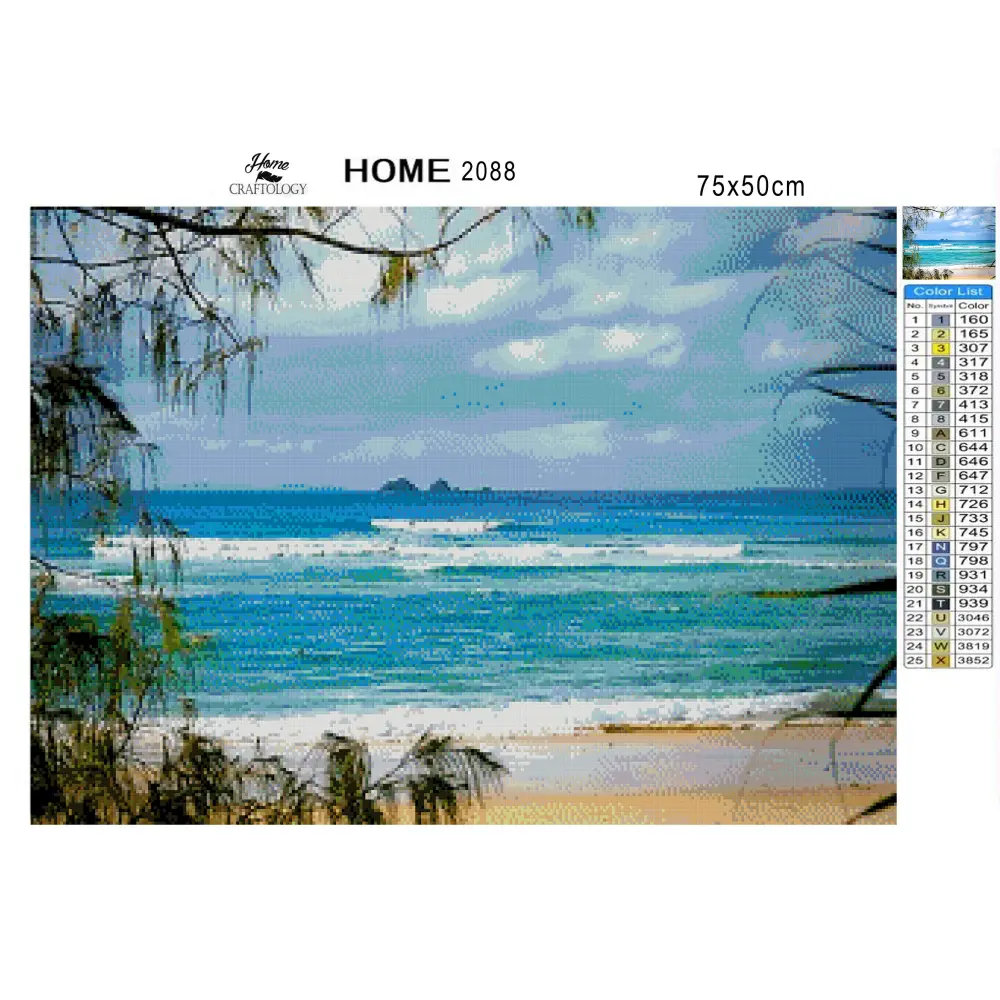 Wategos Beach - Premium Diamond Painting Kit - Diamond Painting Kit