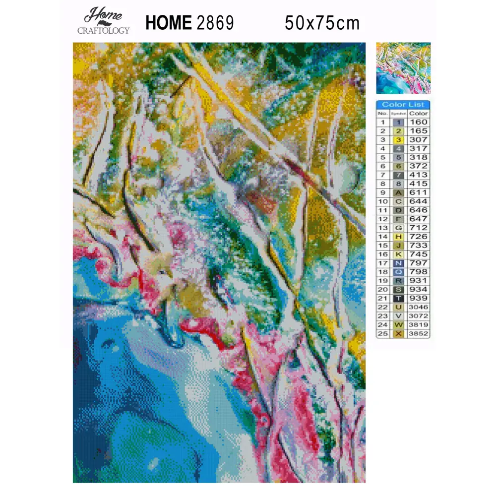 Watercolor Abstract Painting - Premium Diamond Painting Kit - Diamond Painting Kit