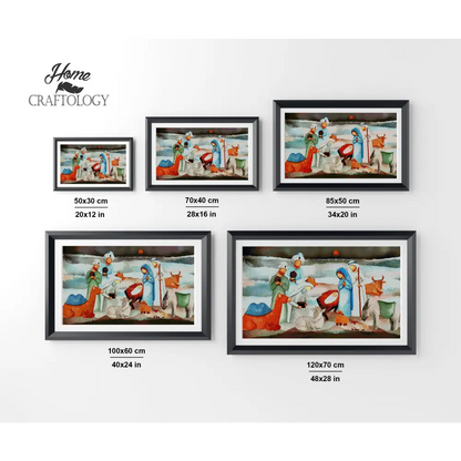 Watercolor Nativity - Premium Diamond Painting Kit - Diamond Painting Kit
