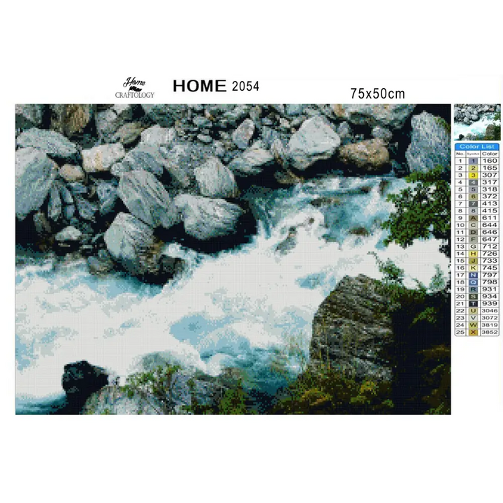 Waterfall Stream - Premium Diamond Painting Kit - Diamond Painting Kit