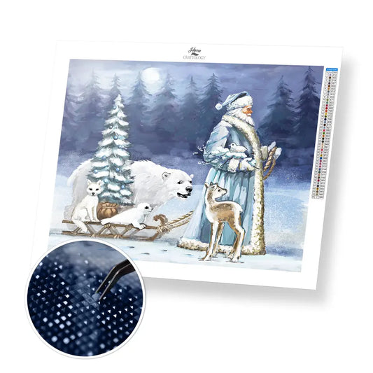 White Christmas - Premium Diamond Painting Kit - 40x30cm / 16x12’’ / Square (Most Popular) - Diamond Painting Kit