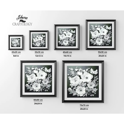 White Flowers - Exclusive Premium Diamond Painting Kit - Diamond Painting Kit