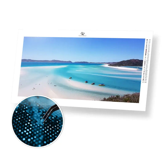 Whitehaven Beach - Premium Diamond Painting Kit - 60x30cm / 24x12’’ / Square (Most Popular) - Diamond Painting Kit