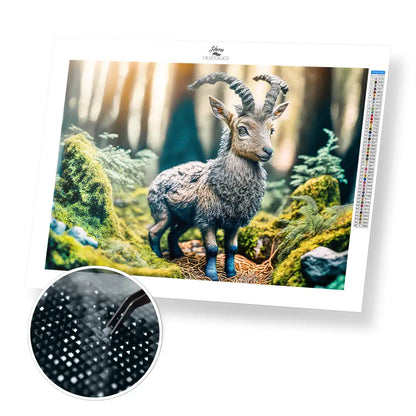 Wild Goat - Premium Diamond Painting Kit - 40x30cm / 16x12’’ / Square (Most Popular) - Diamond Painting Kit