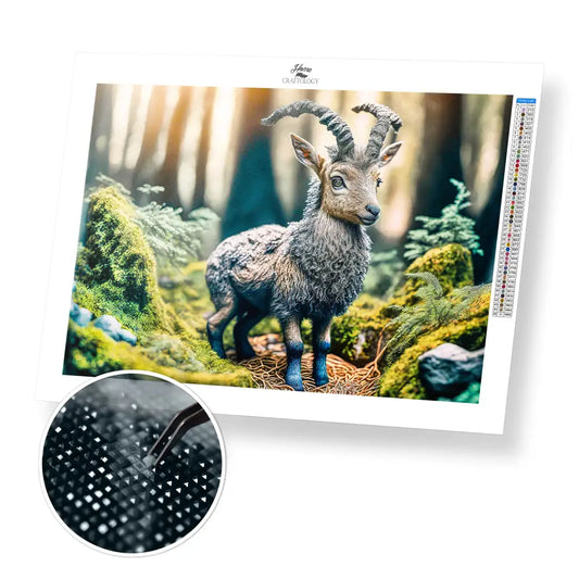 Wild Goat - Premium Diamond Painting Kit - 40x30cm / 16x12’’ / Square (Most Popular) - Diamond Painting Kit