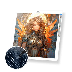 Winged Warrior - Exclusive Premium Diamond Painting Kit - 20x20cm / 8x8’’ / Square (Most Popular) / No Frame - Diamond