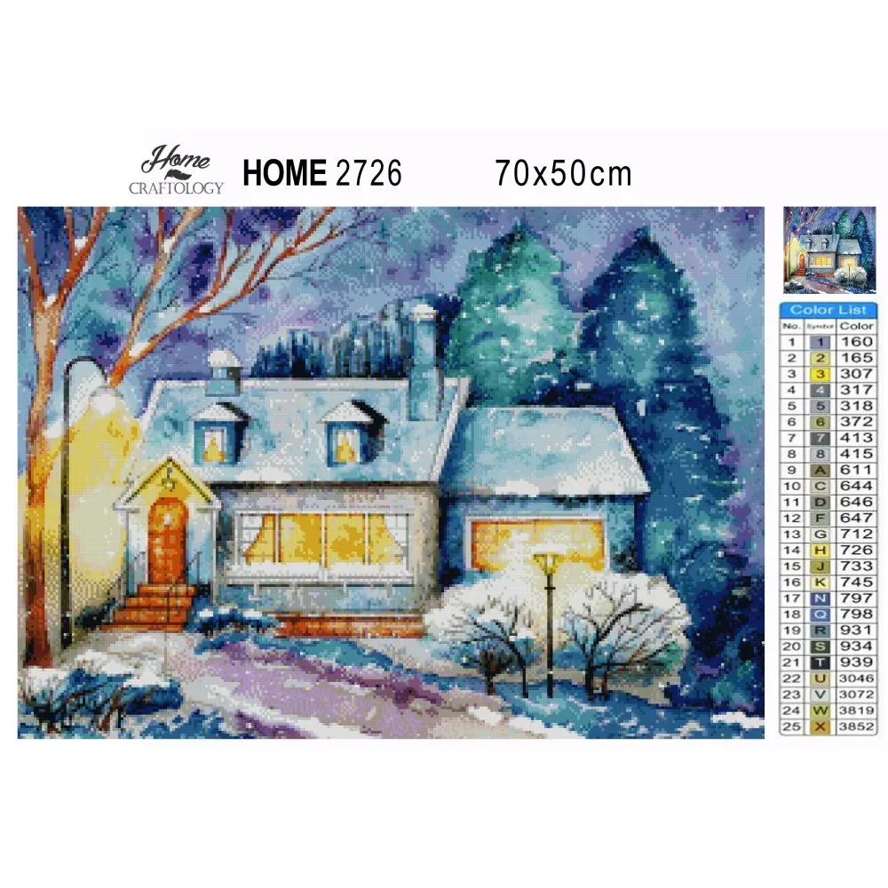 Winter Cottage - Premium Diamond Painting Kit - Diamond Painting Kit
