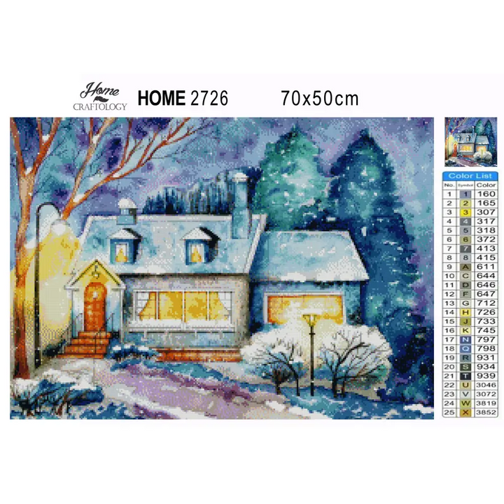 Winter Cottage - Premium Diamond Painting Kit - Diamond Painting Kit
