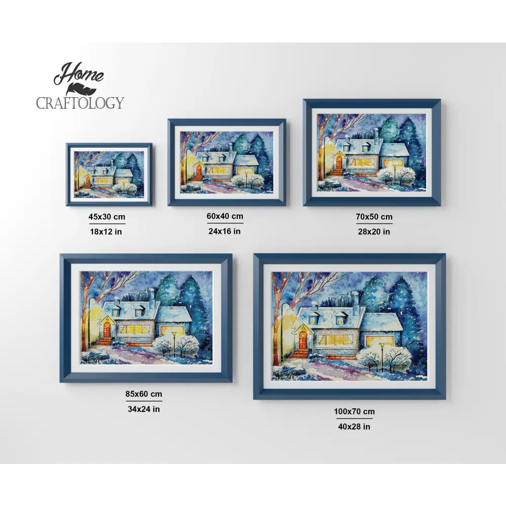 Winter Cottage - Premium Diamond Painting Kit - Diamond Painting Kit