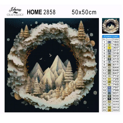 Winter Wreath - Premium Diamond Painting Kit - Diamond Painting Kit