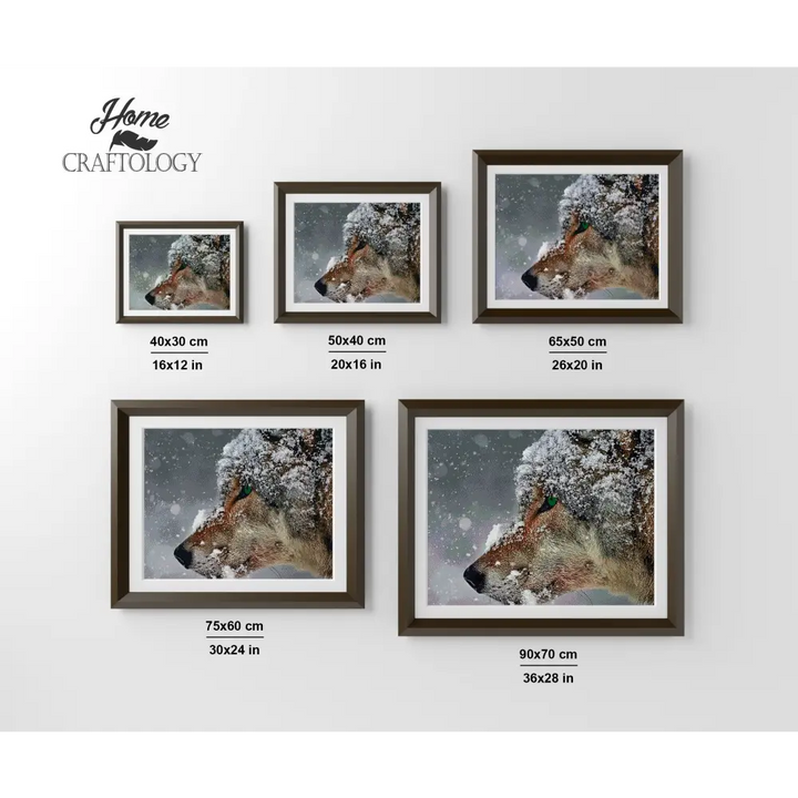 Wolf with Green Eyes - Premium Diamond Painting Kit - Diamond Painting Kit