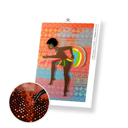 Woman Dancing - Premium Diamond Painting Kit - 30x45cm / 12x18’’ / Square (Most Popular) - Diamond Painting Kit